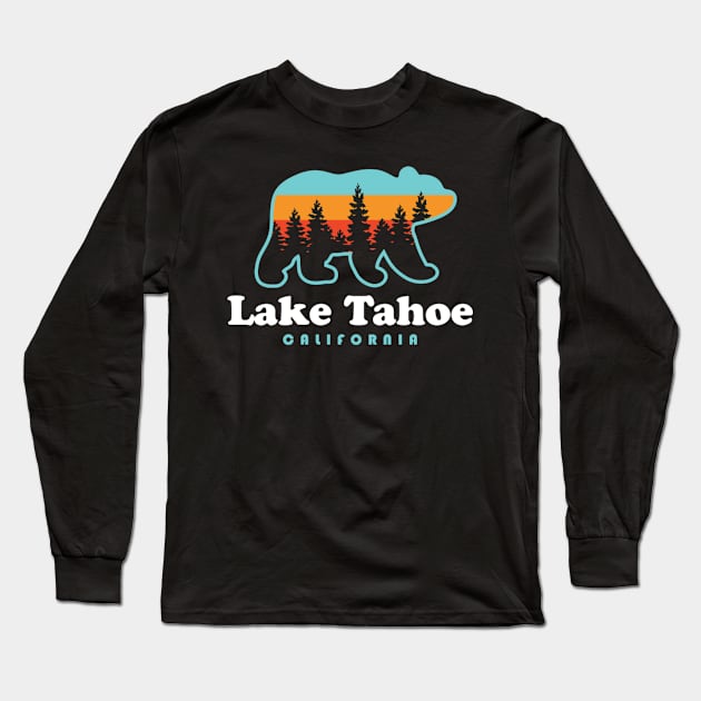 Lake Tahoe California Bear Lake Tahoe Long Sleeve T-Shirt by SnugFarm